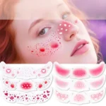 Realistic Fake Freckle Tattoos with Blush Effect Waterproof Cheek Stickers for Kids & Adults