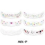 6-in-1 Rainbow Glitter Freckle Face Stickers Kit Multi-Design Temporary Tattoos for Parties, Festive Makeup - Image 2