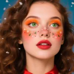 6pcs /Pack Christmas Realistic Fake Freckle Face Stickers Temporary Tattoos for Holiday Parties - Image 3