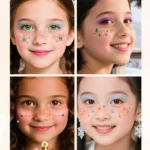 6pcs /Pack Christmas Realistic Fake Freckle Face Stickers Temporary Tattoos for Holiday Parties - Image 4
