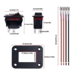 4 Pin DPDT 20A/12V DC Panel Rocker Toggle Switch - Image 3