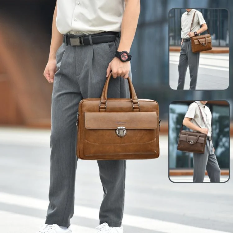 TBD06061865_B1.webp WEIXIER T616 Men Commuter Briefcase Large Capacity Document Laptop Bag - Image 2
