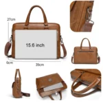 WEIXIER T616 Men Commuter Briefcase Large Capacity Document Laptop Bag - Image 8