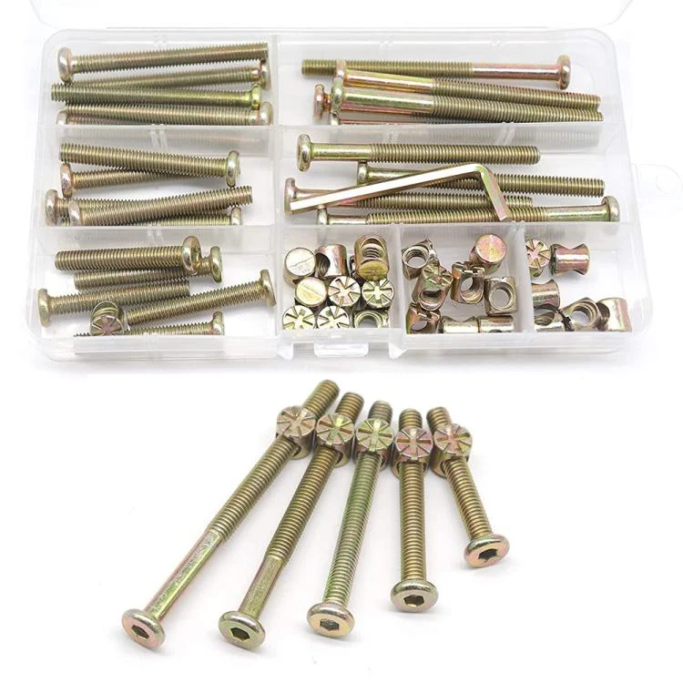 50pcs /Set M6 Colored Zinc Round Head Hexagon Socket Screw Set