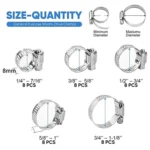 40pcs /Set Stainless Steel American-Style Heavy-Duty Clamp Kit - Image 2