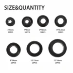 260pcs /Set Double-Sided O-Ring Rubber Sealing Waterproof Conduit Rings - Image 2