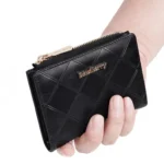 Baellerry N5115 Women Two Fold Wallet Quilted Zipper Billfold - Image 3