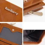 Baellerry N5115 Women Two Fold Wallet Quilted Zipper Billfold - Image 4