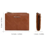 Baellerry N5115 Women Two Fold Wallet Quilted Zipper Billfold - Image 7