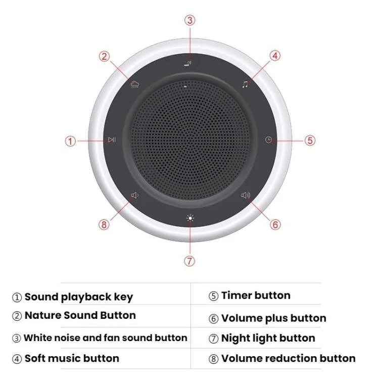 TBD06061970_B10.webp White Noise Sleep Instrument Player Speaker Bedroom Night Light - Image 11