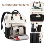 Women Business Laptop Backpack with USB Charging Port & Luggage Strap - Fits 15.6 Inch Laptop for Work, College, Office, and Commuting - Image 4