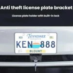 For Tesla Model 3/Y American Standard Anti-Theft Vertical License Plate Frame With Lock - Image 3