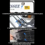 For Tesla Model 3/Y American Standard Anti-Theft Vertical License Plate Frame With Lock - Image 6