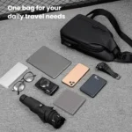 Men Anti-theft Chest Bag Water-Resistant Outdoor Sling Backpack with USB Charging Port - Image 5