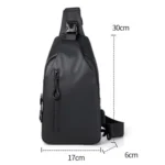 Men Anti-theft Chest Bag Water-Resistant Outdoor Sling Backpack with USB Charging Port - Image 10