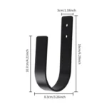 Wall-Mounted U-Shaped Metal Curtain Storage Hook with Cylindrical Paper Towel Holder - Image 2