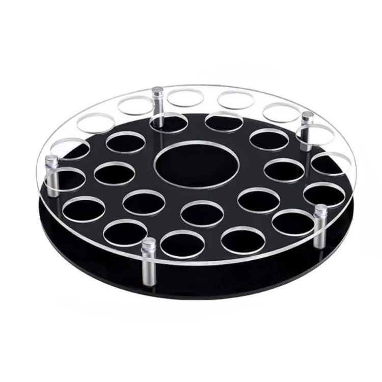 25-hole Wine Glass Tray Stand With Center Bottle Slot