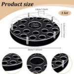 25-hole Wine Glass Tray Stand With Center Bottle Slot - Image 2