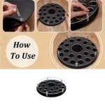 25-hole Wine Glass Tray Stand With Center Bottle Slot - Image 3