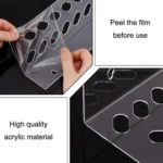 11-Hole Acrylic Wall-Mounted Scissor Barber Tool Storage Display Stand - Image 3