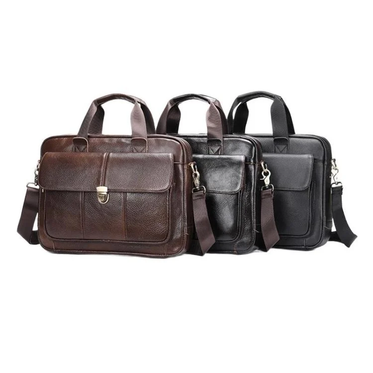 TBD06062232_B1.webp Men Briefcase Casual Retro Leather Handbag Large Capacity Business Laptop Bag - Image 2