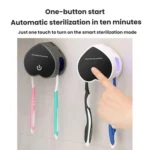 Portable USB Rechargeable Toothbrush Sterilizer with UV Sterilization - Image 3