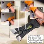 Home Outdoor Multi-Function Hammer Nail Puller Pry Bar Firefighting Demolition Tool - Image 5
