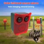 N912A Voice Solar Power Animal Repeller Human Motion Sensor Infrared Sound Light Alarm - Image 2