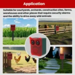 N912A Voice Solar Power Animal Repeller Human Motion Sensor Infrared Sound Light Alarm - Image 5