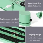Wireless Automatic Vacuum Sealer Machine Portable Food Preservation Plastic Sealing Vacuum Machine - Image 16