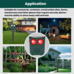 N912B Ultrasonic Solar Power Ground-inserted Animal Repeller - Image 4