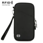 Multifunctional Waterproof RFID Passport Pouch Large Capacity Document Organizer Bag