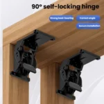 90-degree Self-Locking Folding Hinge Table Chair Bed Leg Foldable Support Brackets - Image 3