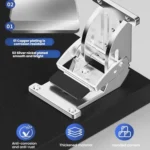 90-degree Self-Locking Folding Hinge Table Chair Bed Leg Foldable Support Brackets - Image 5