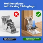 90-degree Self-Locking Folding Hinge Table Chair Bed Leg Foldable Support Brackets - Image 6