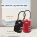 TSA Approved Luggage Lock 3-Digit Combination Lock With Plastic Body Anti-Theft Steel Cable For Suitcases Travel Bags - Image 3