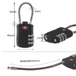 TSA Approved Luggage Lock 3-Digit Combination Lock With Plastic Body Anti-Theft Steel Cable For Suitcases Travel Bags - Image 8