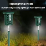 Outdoor Solar Ultrasonic Bird Rodent Repeller Courtyard Night Light - Image 5