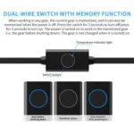 1pair Waterproof Heated Motorcycle Grips With Five-gear Adjustment - Image 5