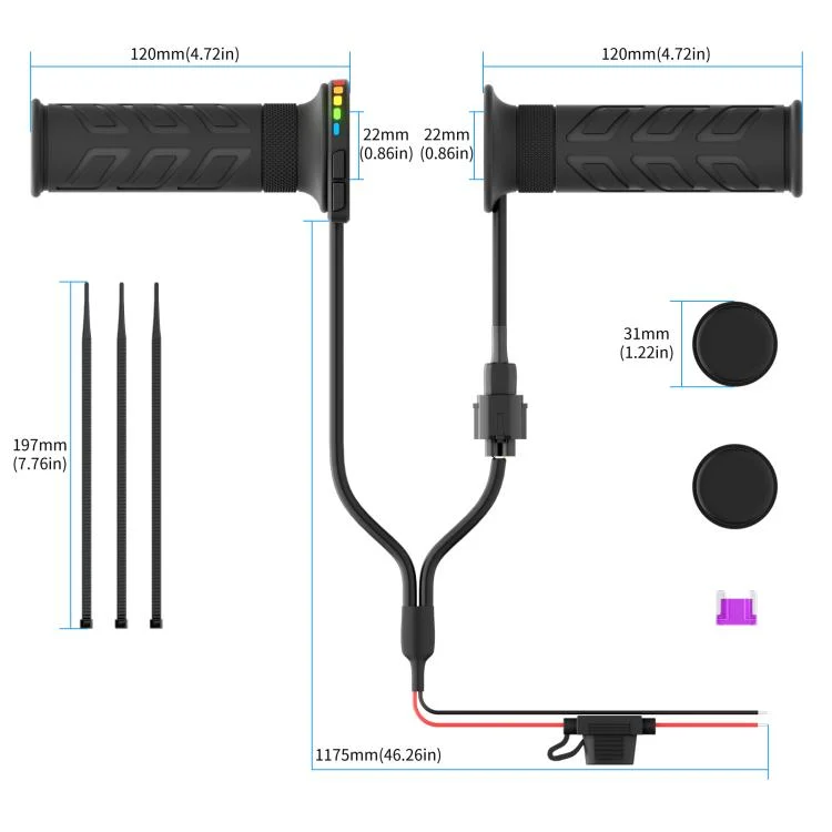 TBD06062422_B2.webp Rainbow Light ATV Heated Handlebars With Memory Function - Image 3