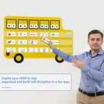 School Classroom Decorative Bus Phonics Hanging Bag - Image 4