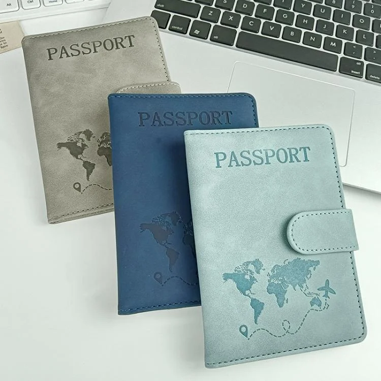 TBD06062486_B1.webp RFID Blocking Passport Holder PU Leather Travel Wallet with Magnetic Closure Multi-Card Slots & Cash Pocket - Image 2