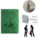 RFID Blocking Passport Holder PU Leather Travel Wallet with Magnetic Closure Multi-Card Slots & Cash Pocket - Image 3