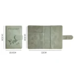 RFID Blocking Passport Holder PU Leather Travel Wallet with Magnetic Closure Multi-Card Slots & Cash Pocket - Image 5