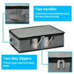 Coffee Mug Storage Box with Compartments and Lid - Image 4