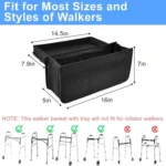Waterproof Foldable Walker Storage Bag With Large Capacity - Image 2