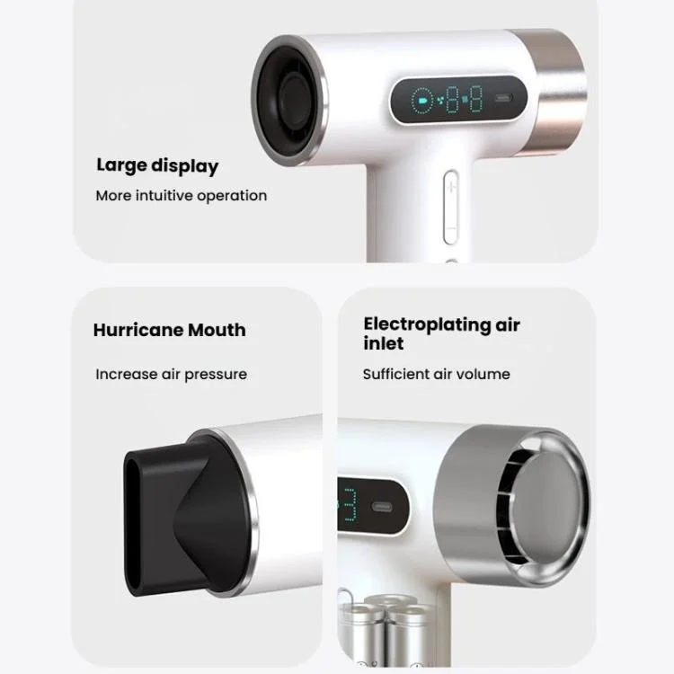 TBD06062523_B7.webp Cordless High-Speed Hair Dryer 100,000 RPM Motor, USB-C Fast Charging & 15600mAh Built-In Battery - Image 8
