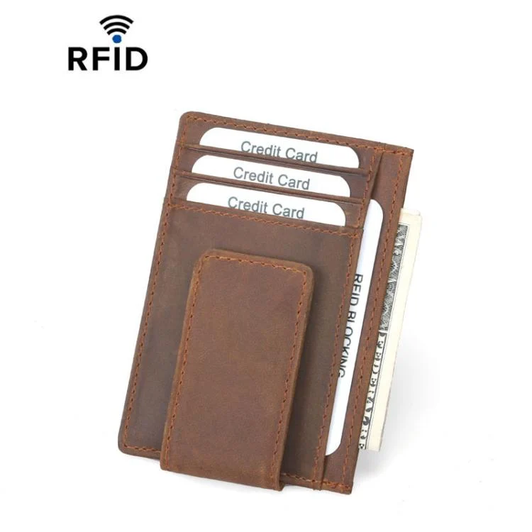 Anti-Skimming Multi-Card Slot Magnetic Card Wallet Billfold