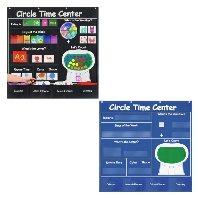 TBD06062561_B1.webp Calendar Weather Cards/Alphabet Word Cards/Circular Time Learning Card Bag - Image 2