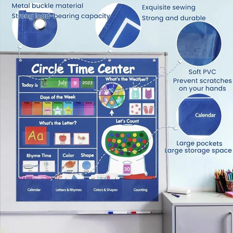 TBD06062561_B3.webp Calendar Weather Cards/Alphabet Word Cards/Circular Time Learning Card Bag - Image 4